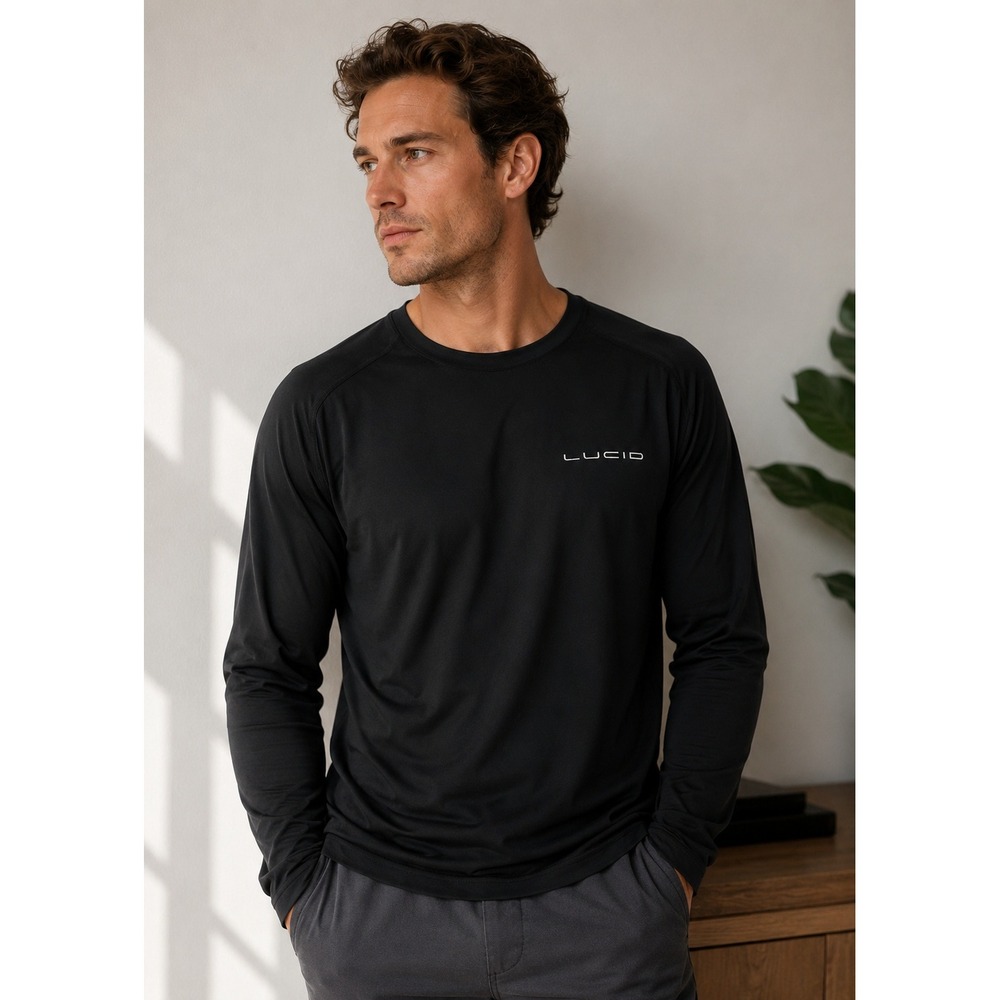 New Era Lucid Motors Mens 3XL Black Long Sleeve T-Shirt NEA102 Graphic Tee